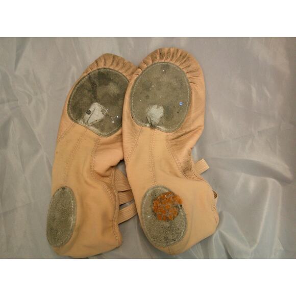 Dance Ballet Shoes Danz N Motion Adult 8W Leather Cross Straps Split Sole - Picture 4 of 5